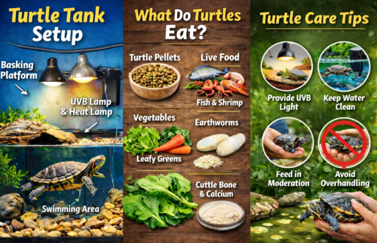 A Complete Guide to Caring for Pet Turtles 🐢