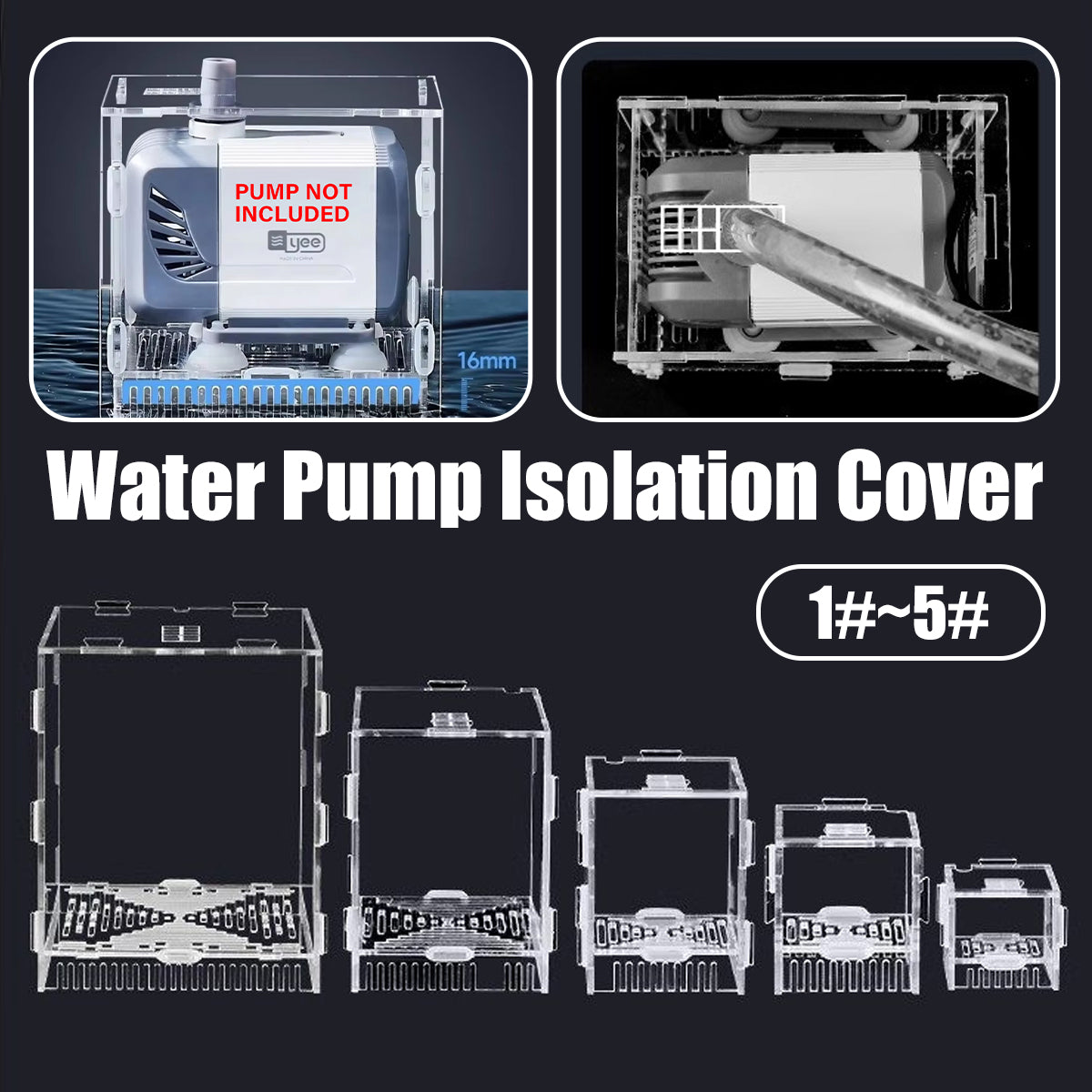 Clear Aquarium Pump Cover Acrylic Anti-Suction Guard