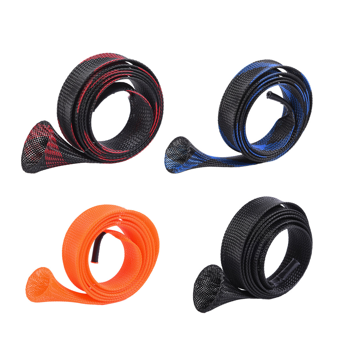 4 PCS Retractable Fishing Rod Protector Mesh Tube Durable Lightweight 35*170mm