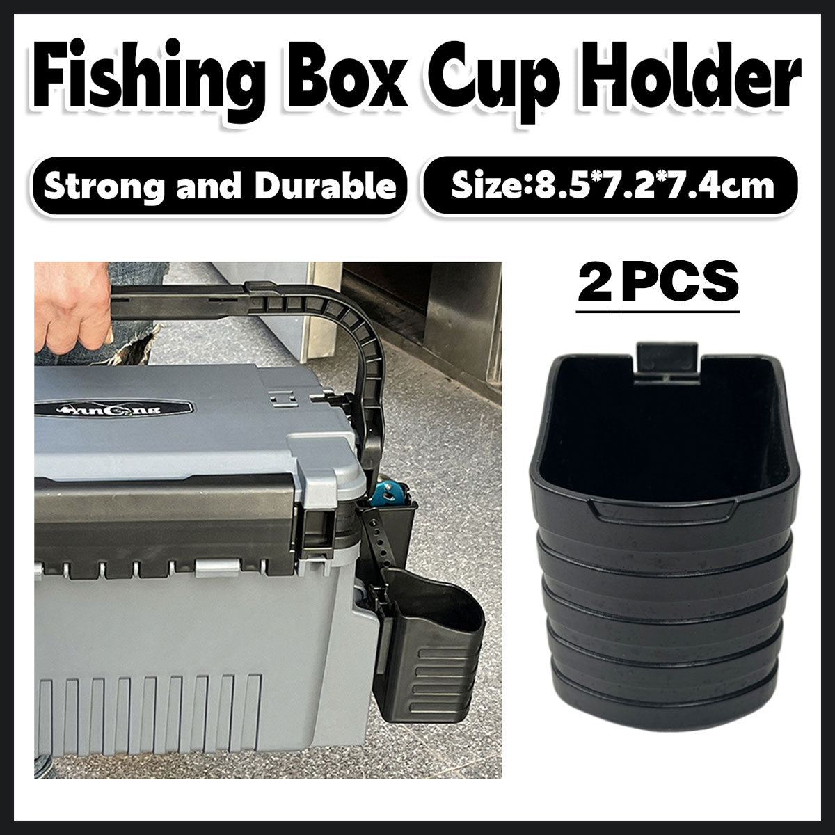 Fishing Tackle Box Holders Clip-On Accessories 2pcs