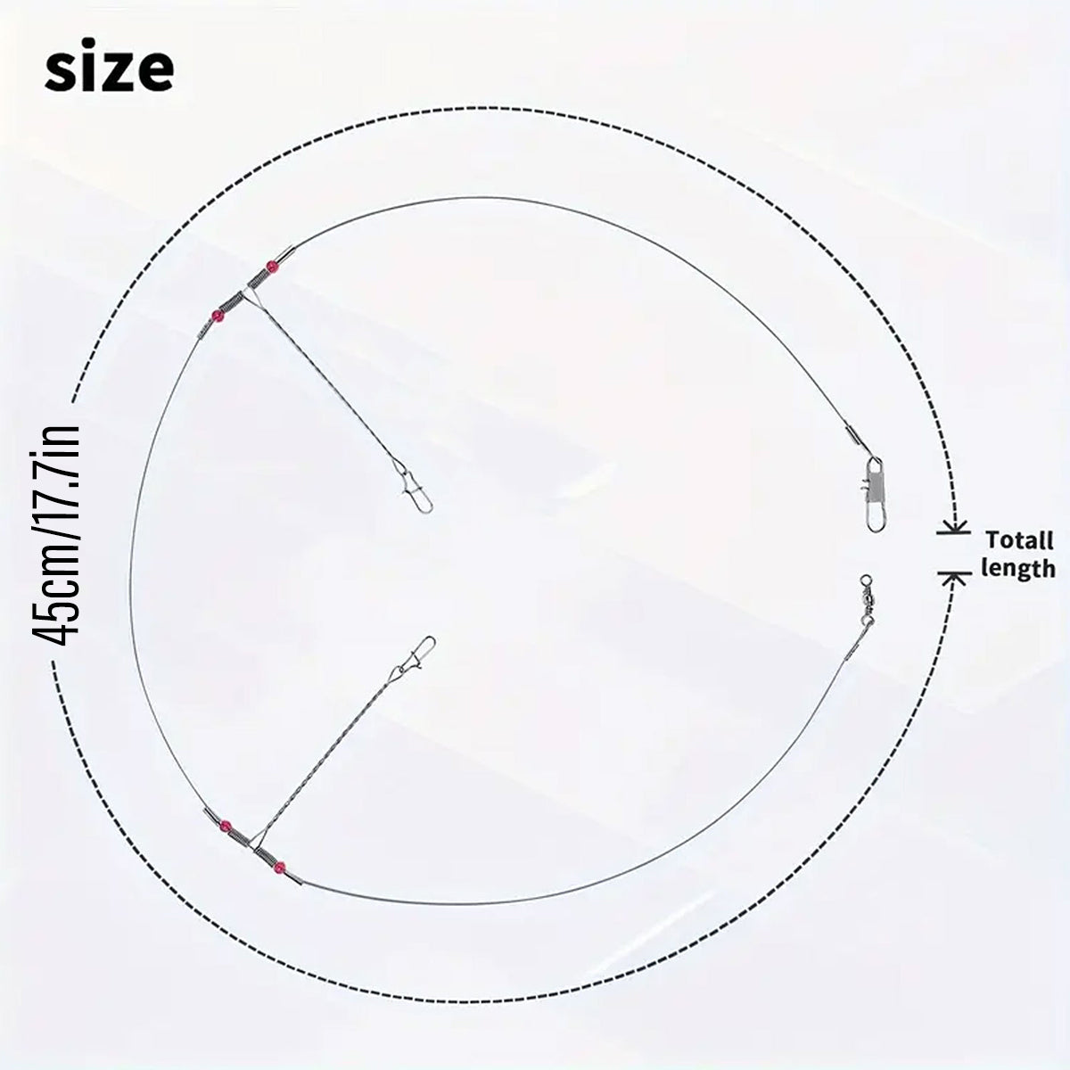 Stainless Steel Fishing Leader Rigs Anti-Winding Wire with Snaps