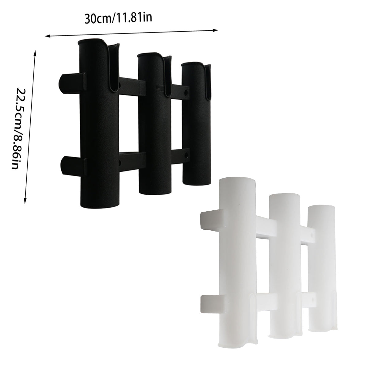 Adjustable Boat Fishing Rod Holder with 3 Slots for Kayaks and Docks