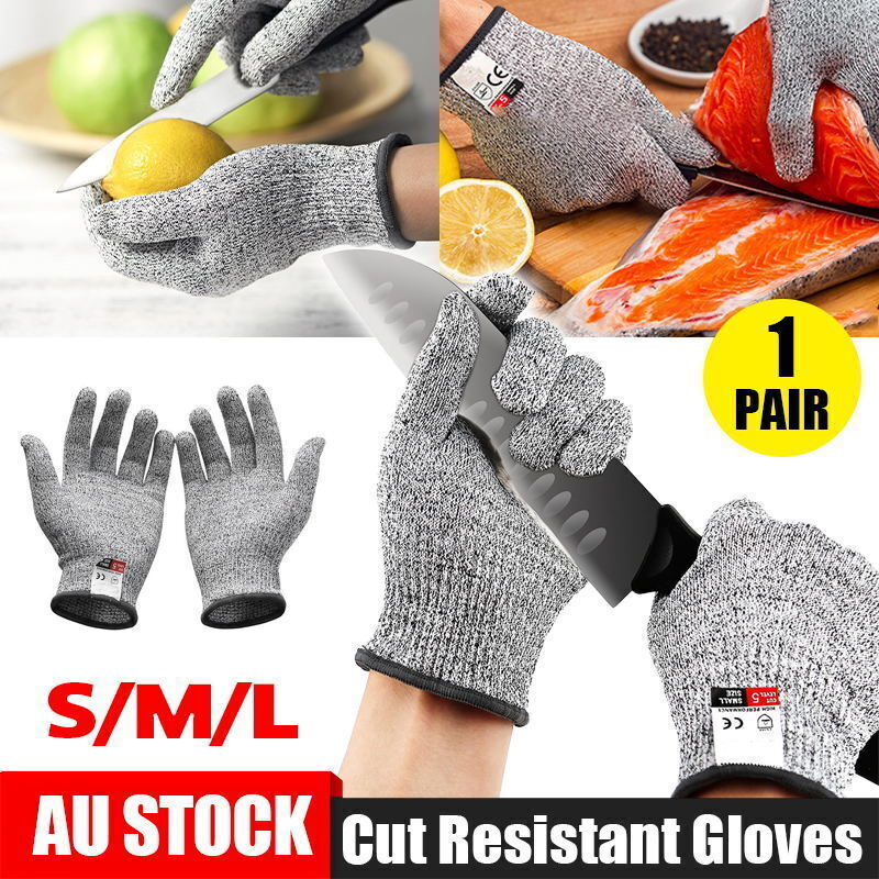 Level 5 Cut Resistant Gloves Food Safe Safety Work Gloves 1 Pair