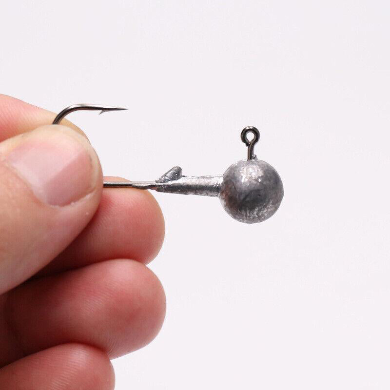 20PCS Jig Heads Hooks Chemically Sharpened Fishing Tackle
