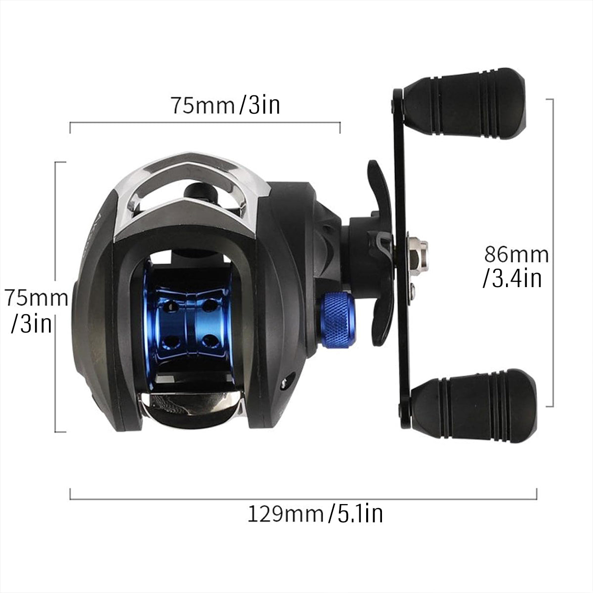 High-Performance Fishing Reel with Anti-Tangle System (Left or Right Hand)
