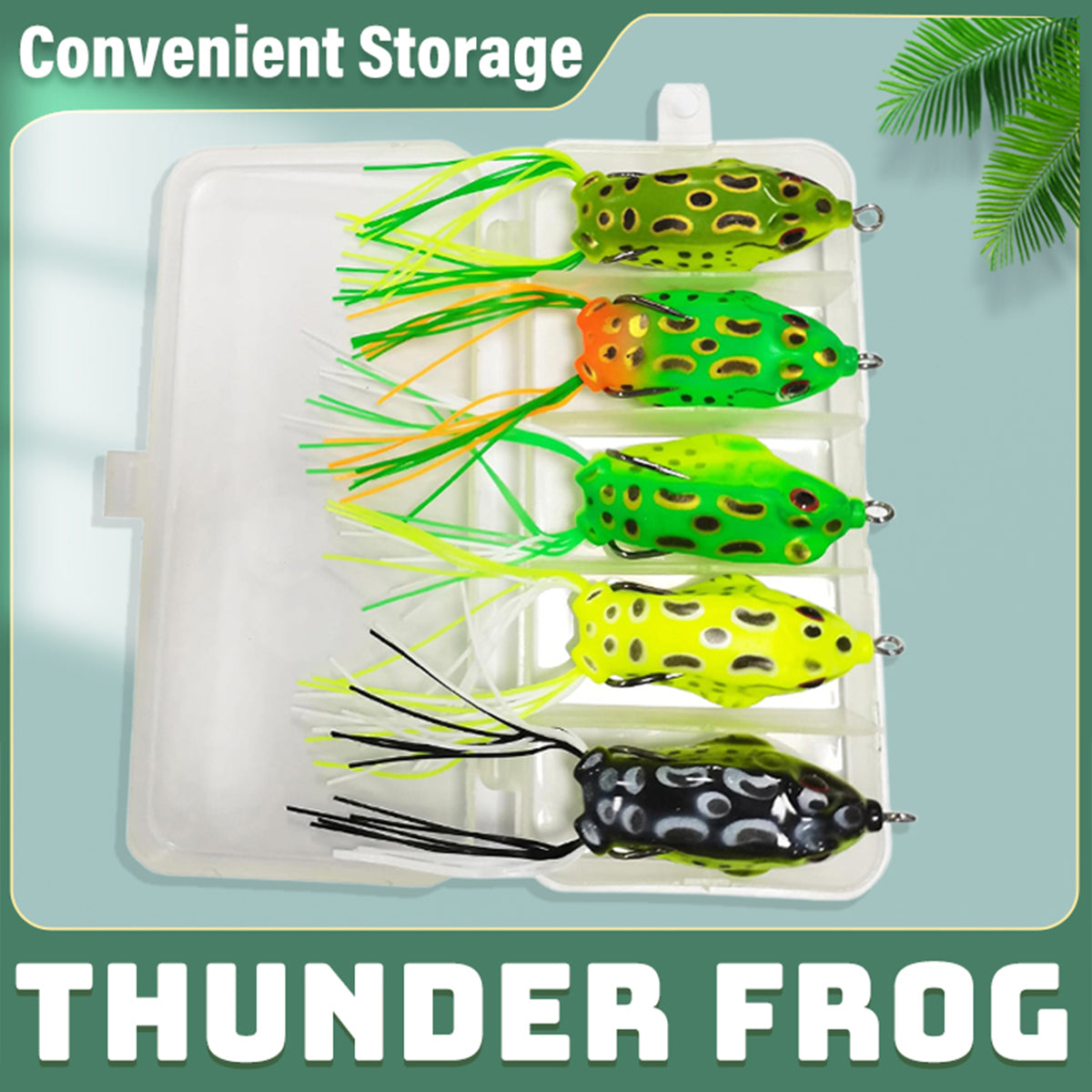 5PCS Soft Frog Lures Set for Bass Pike Fishing in Freshwater & Saltwater