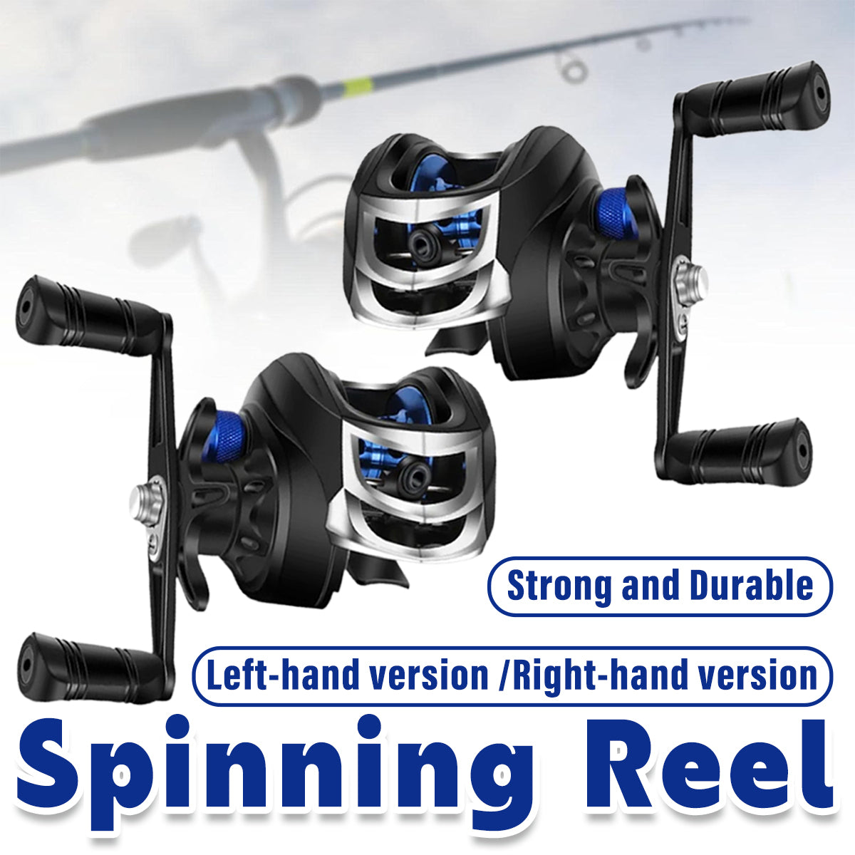 High-Performance Fishing Reel with Anti-Tangle System (Left or Right Hand)