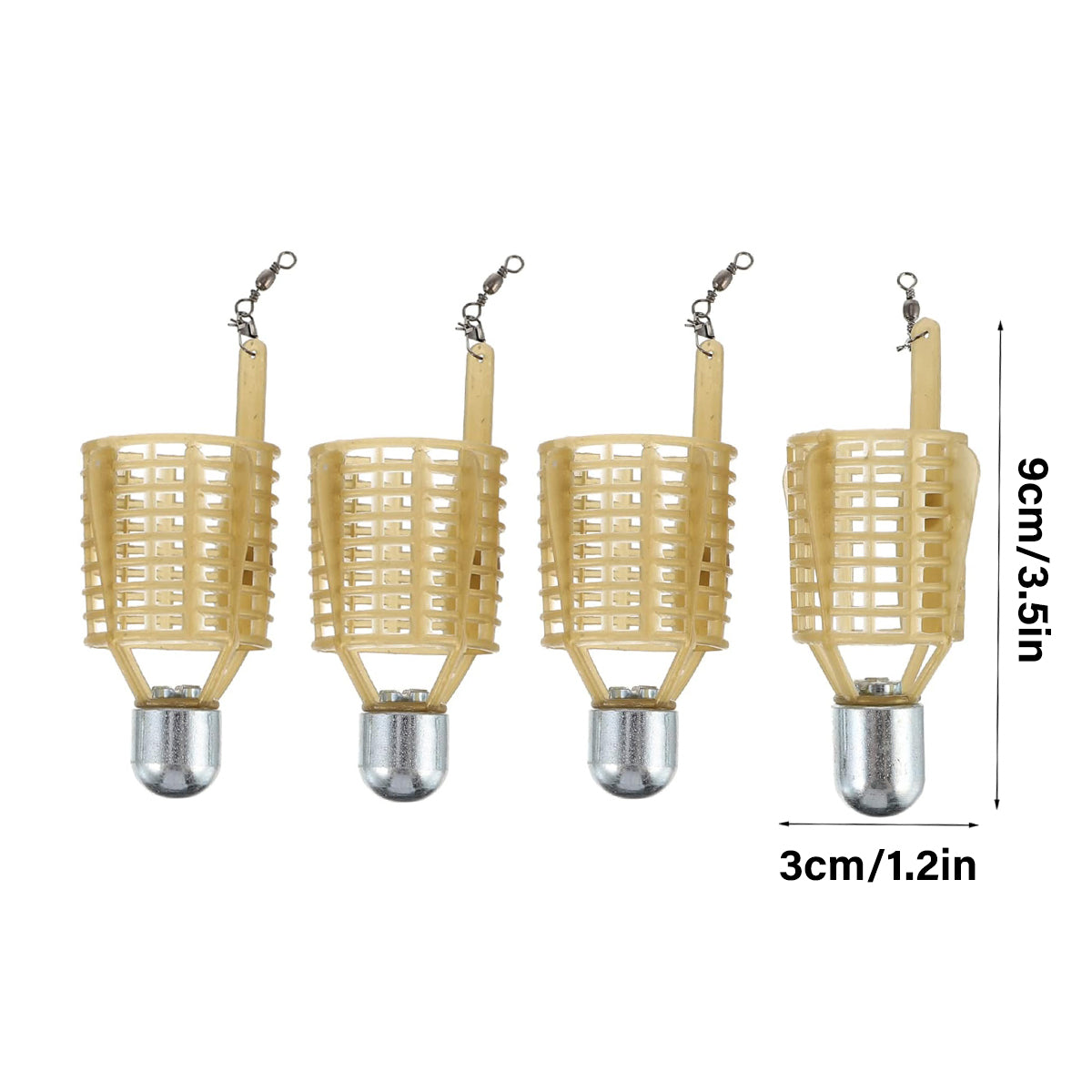 Feeder Bait Cage Set For Carp Fishing Freshwater Durable 4pcs