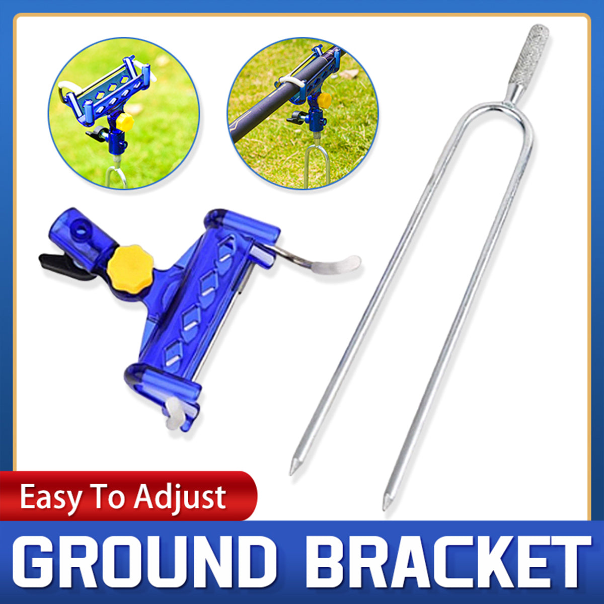 Self-Locking Fishing Rod Stand Durable Adjustable Portable Holder