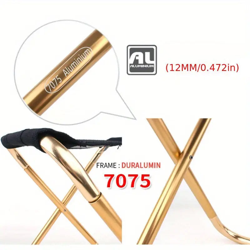 Aluminium Alloy Folding Chair Lightweight Camping Fishing Travel