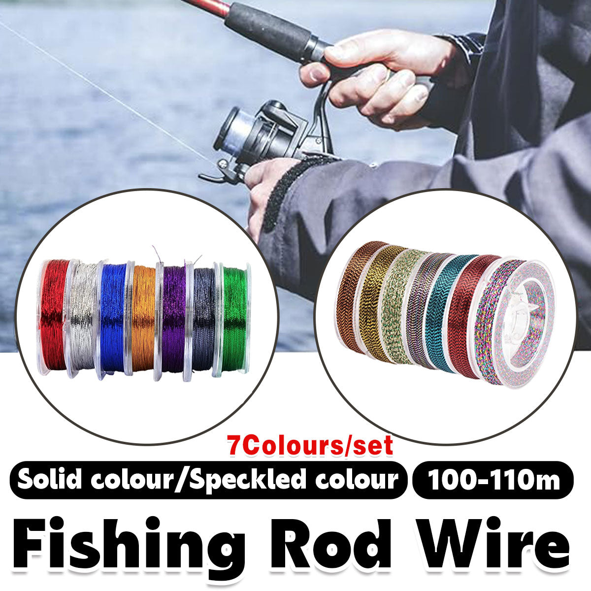 Fishing Rod Guide Ring Binding Line – 7 Reels Durable Wire