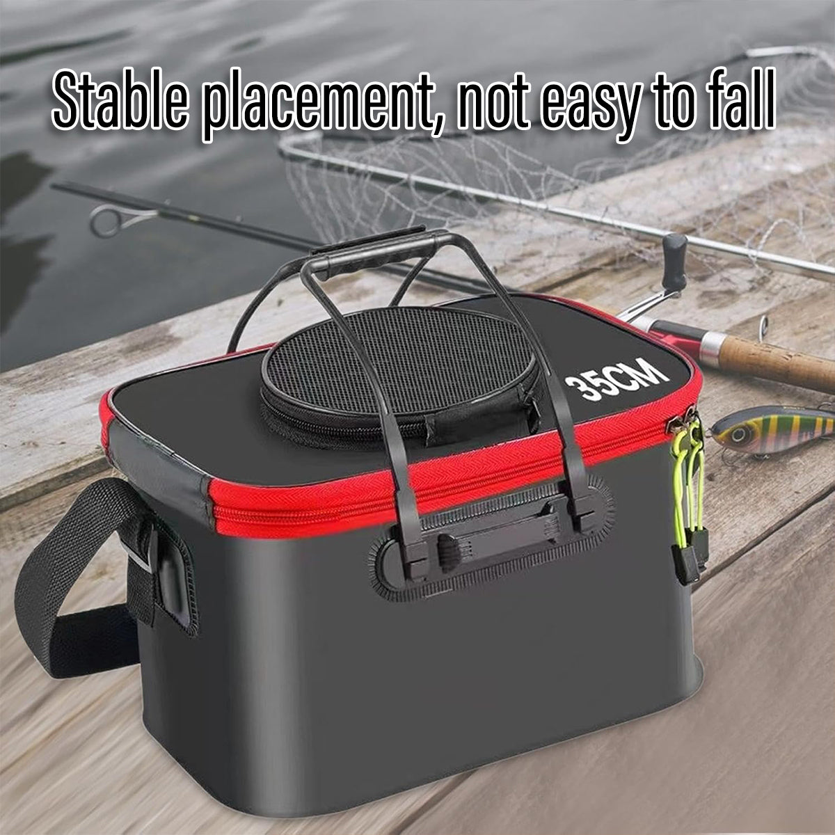 Folding EVA Fishing Bucket Waterproof Portable Live Fish Container