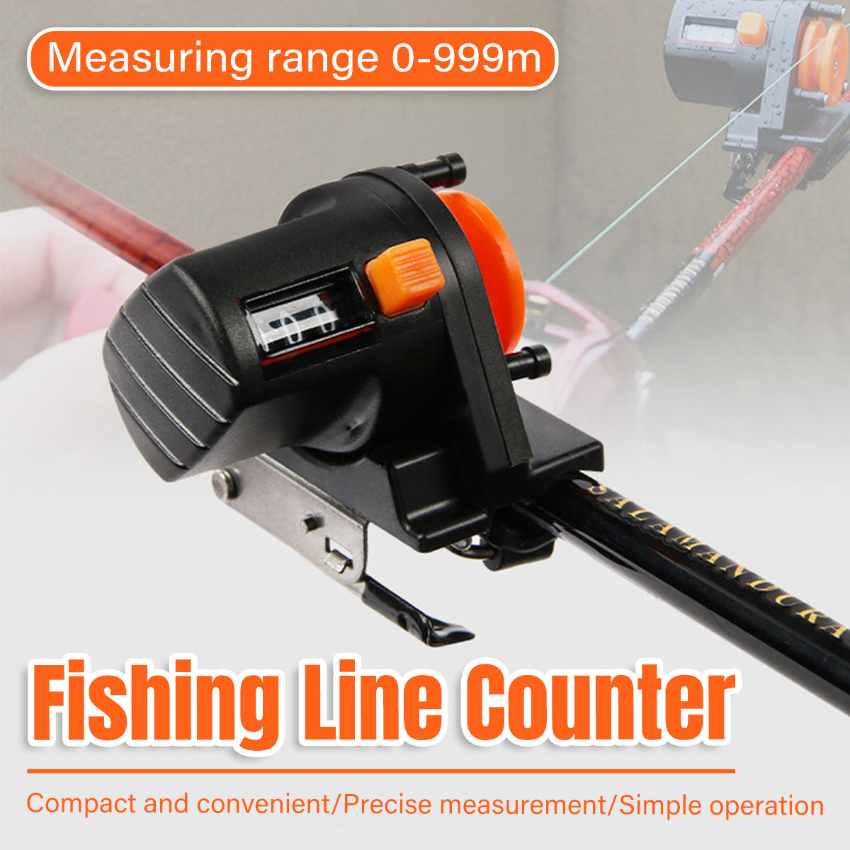 Fishing Line Counter with Precision Meter Display for Saltwater & Freshwater