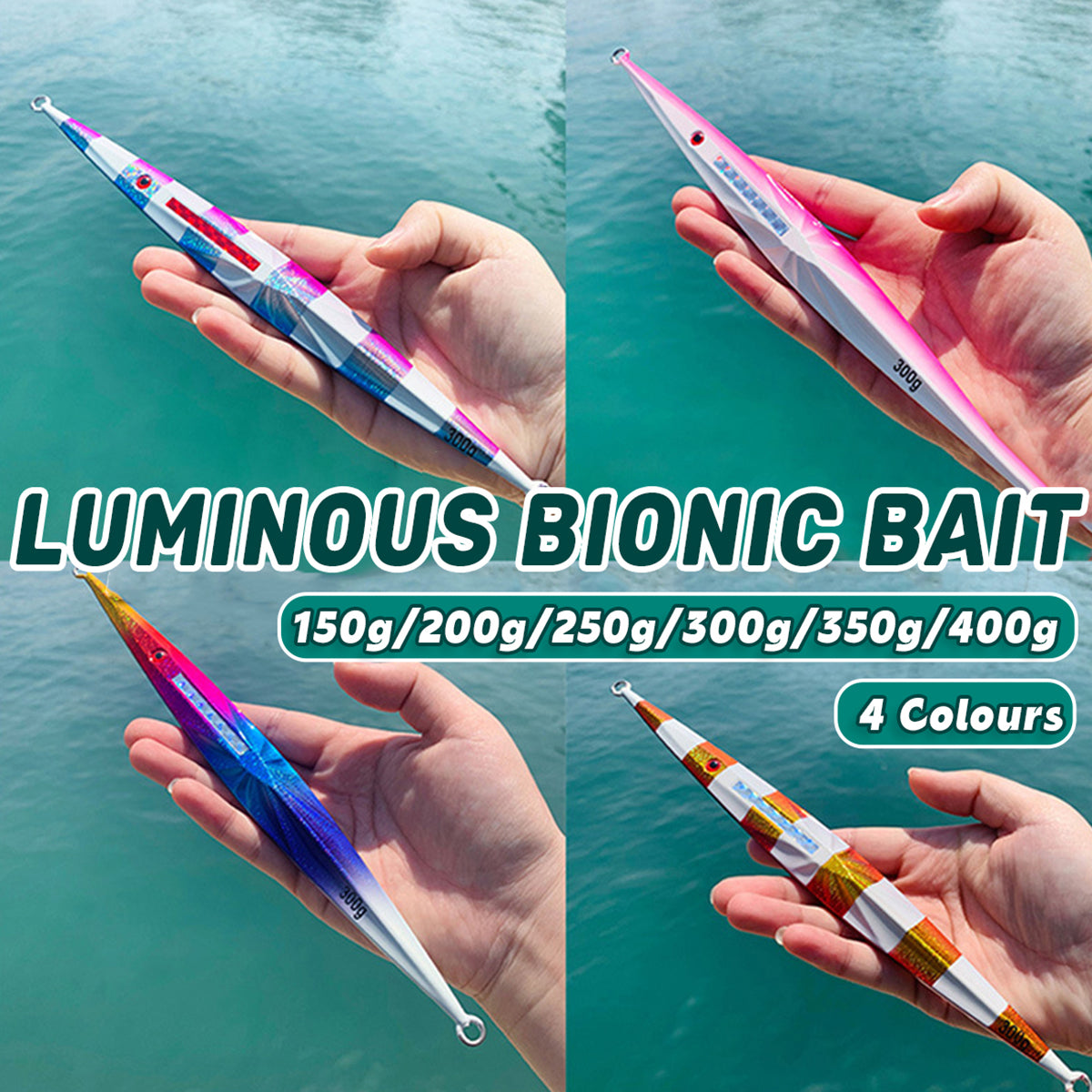 Luminous Bionic Fishing Bait Glow In Dark Jigging Saltwater Deep Sea