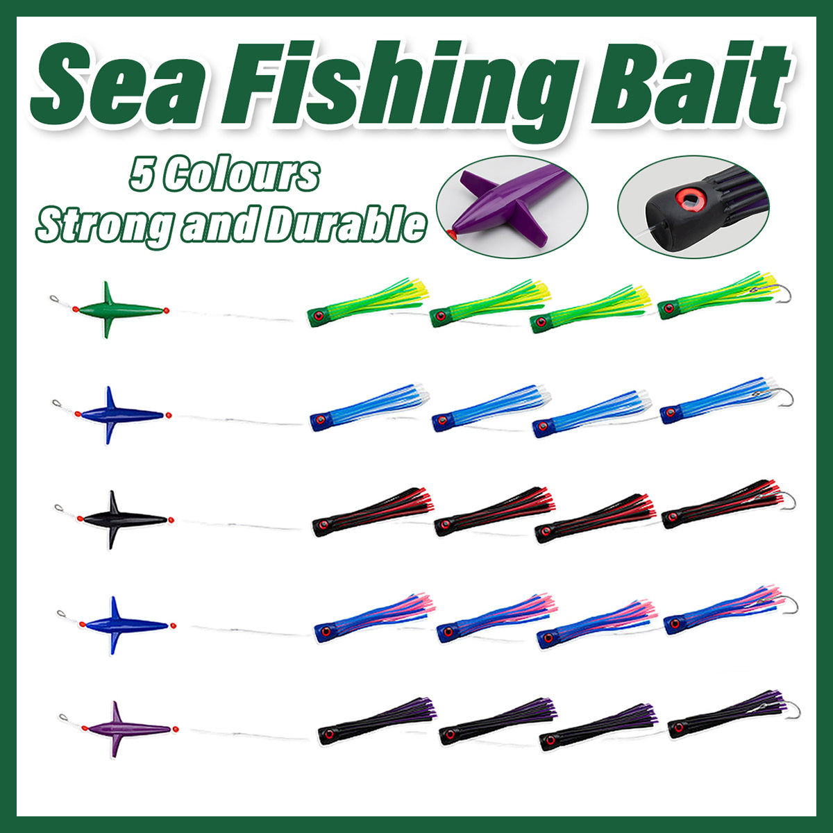 Sea Bait Propeller Lure – 3D Eyes UV Glow Deep Sea Fishing