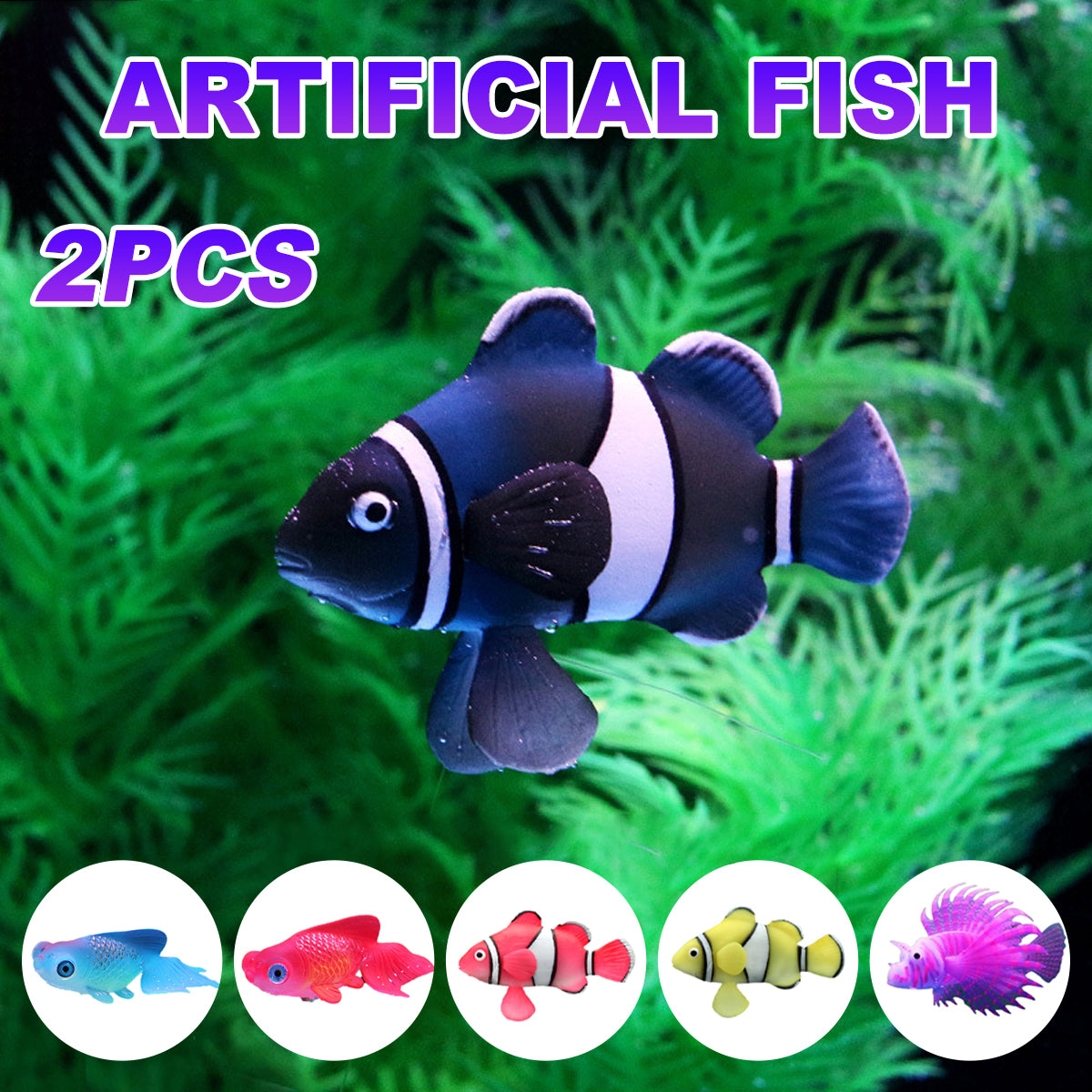 Artificial Floating Betta Fish Aquarium Decoration 2PCS