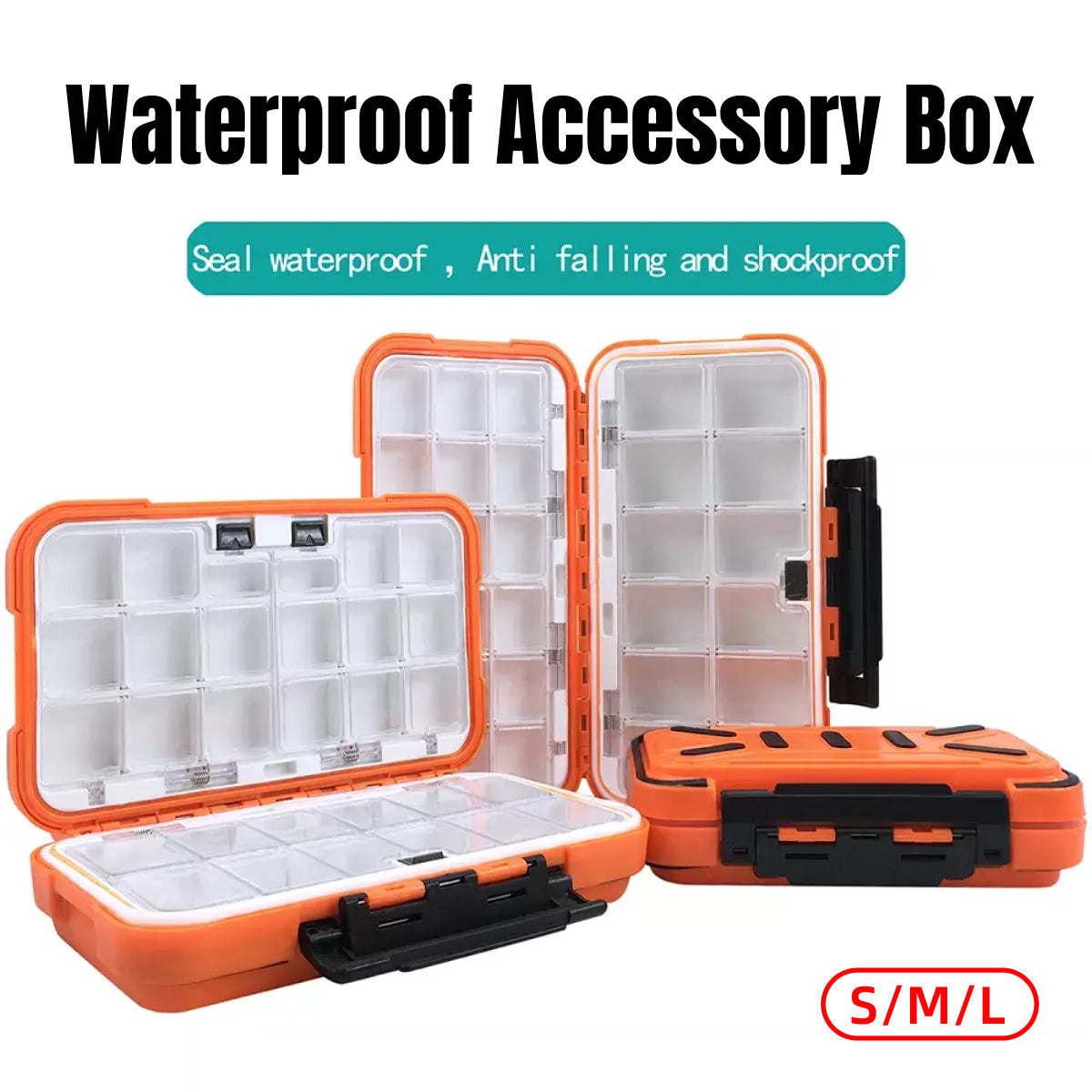 Fishing Accessory Storage Box Durable Plastic With Dividers