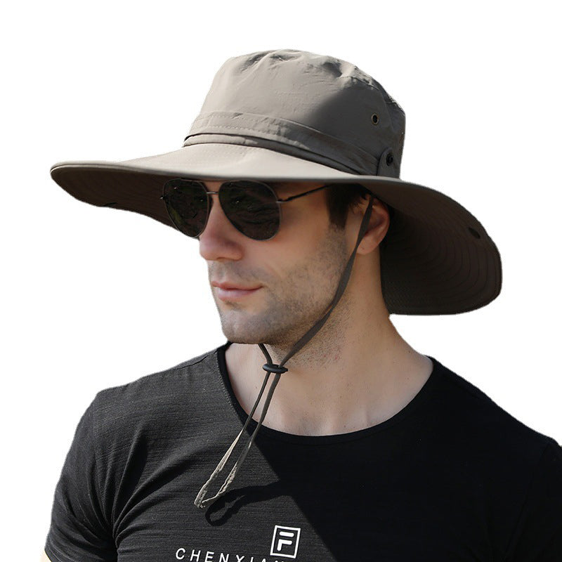 Outdoor Sun Hat with Wide Brim UV Protection and Mesh Ventilation