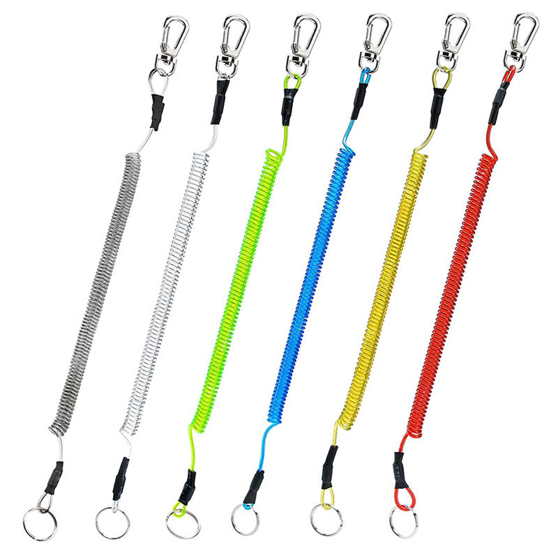 6PCS Fishing Lanyard Safety Rope Set Tool Tether with Clip