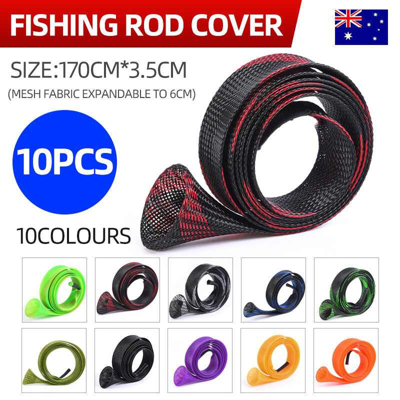10PCS 170CM Fishing Rod Cover Rod Sleeve Rod Sock Pole Glove Tools
