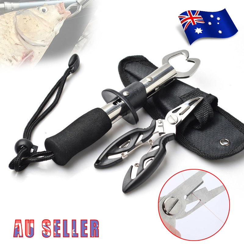 Fishing Pliers and Scissors Set with Line Cutter and Hook Remover
