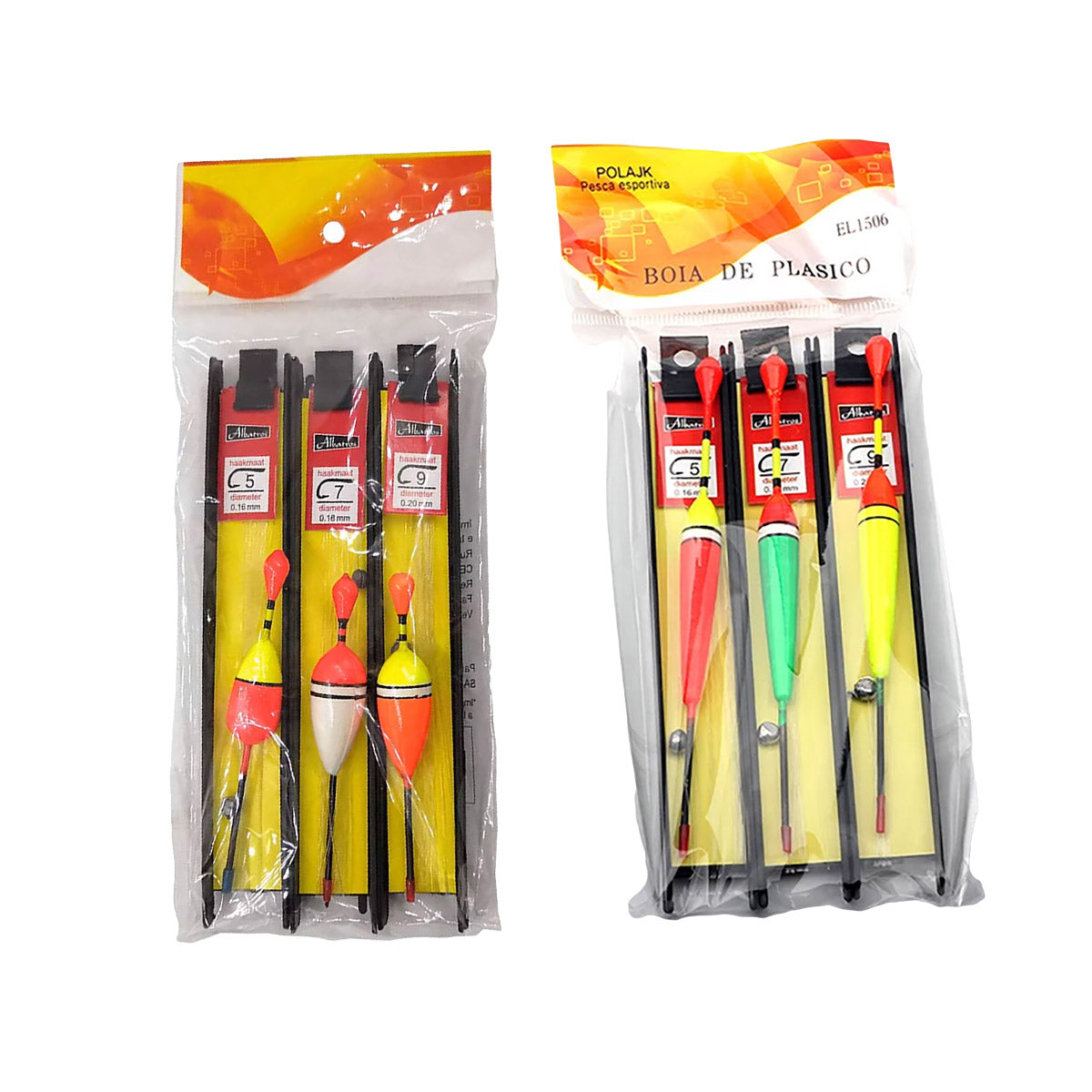 Fishing Floats Set 6Pcs With Pre Tied Hooks For Freshwater Saltwater