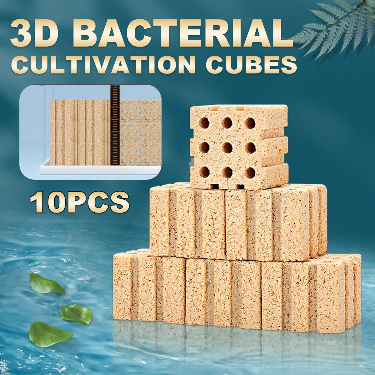 3D Aquarium Bio Filter Media Bacterial Cultivation Cubes (10pcs)