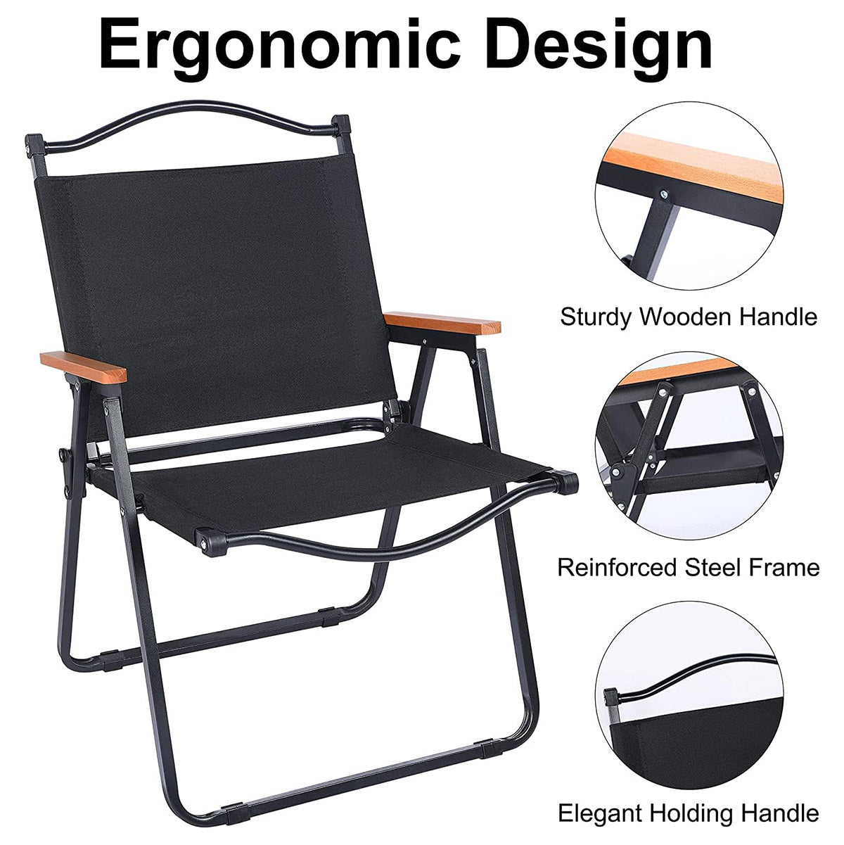 Portable Outdoor Folding Chair Camping Picnic Fishing Lightweight