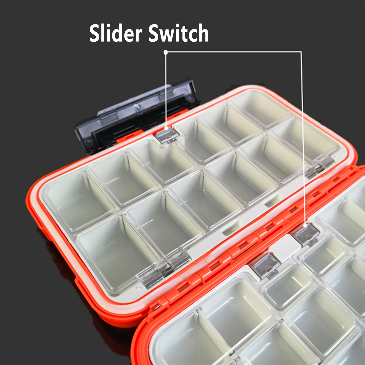 Waterproof Fishing Tackle Box Plastic Storage Case Rock Fishing Gear Organizer