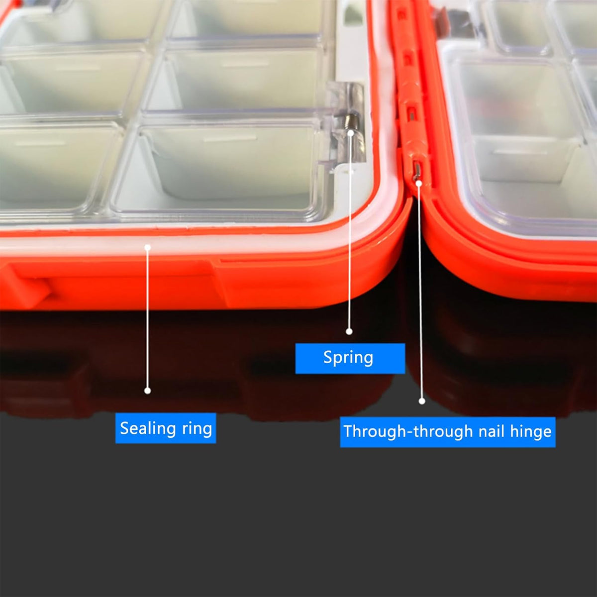 Waterproof Fishing Tackle Box Plastic Storage Case Rock Fishing Gear Organizer