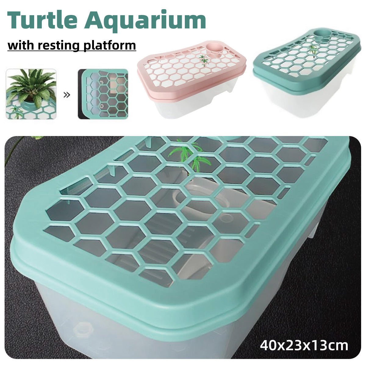 Plastic Turtle Tank With Ramp And Basking Platform