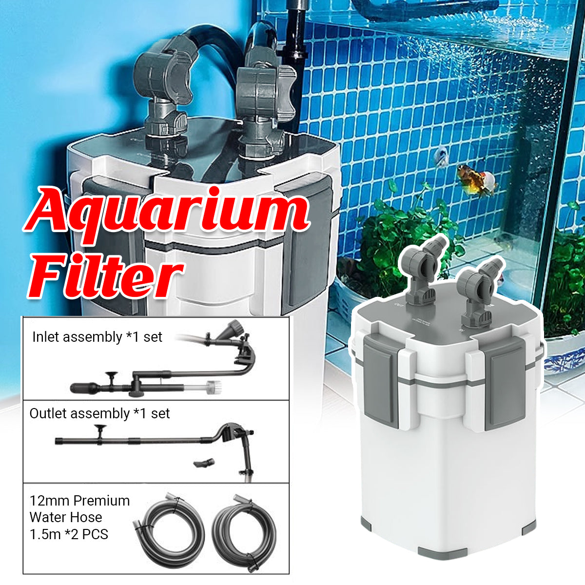 Aquarium Canister Filter External Water Purification System