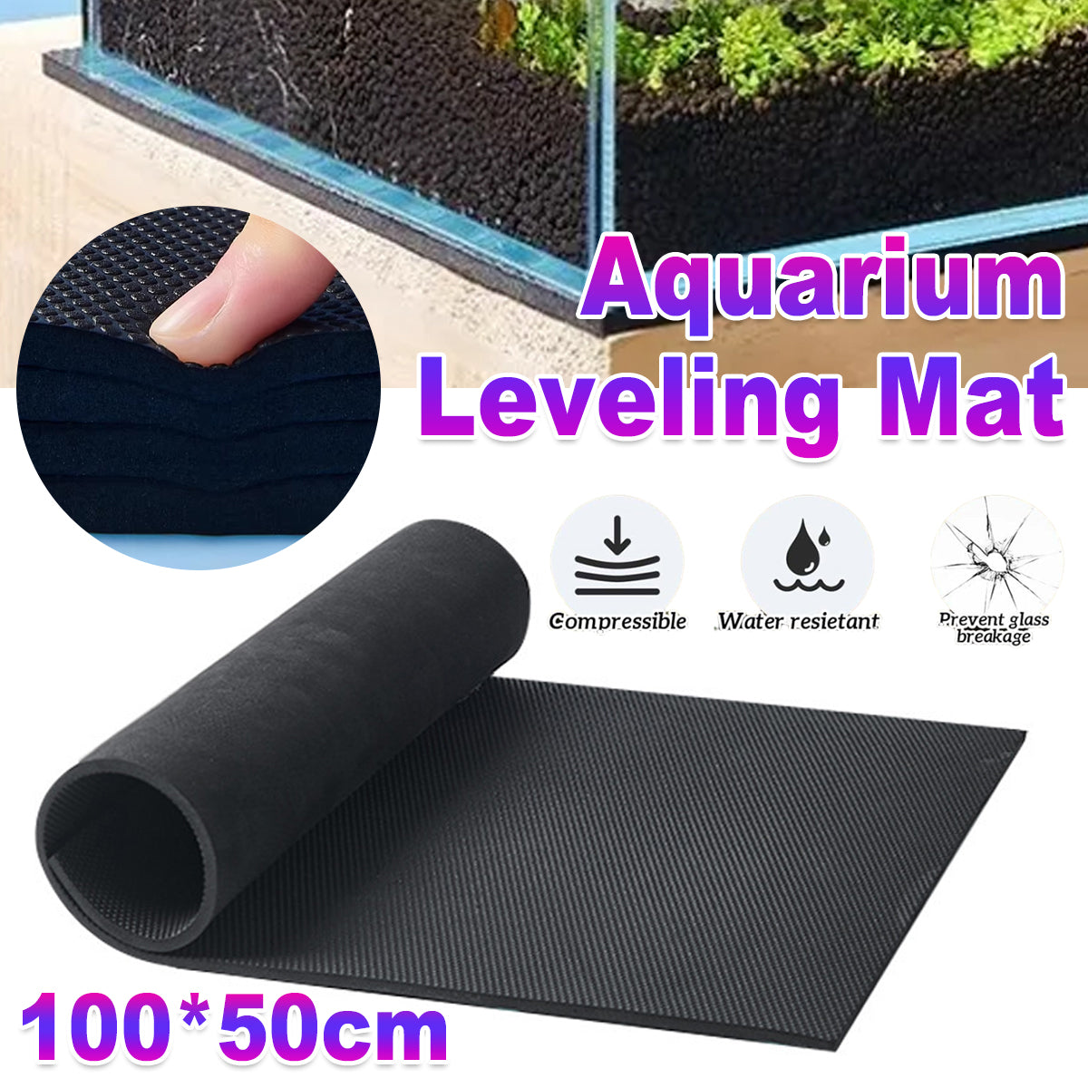 Aquarium Leveling Mat EVA Foam Anti-Slip Tank Cushion