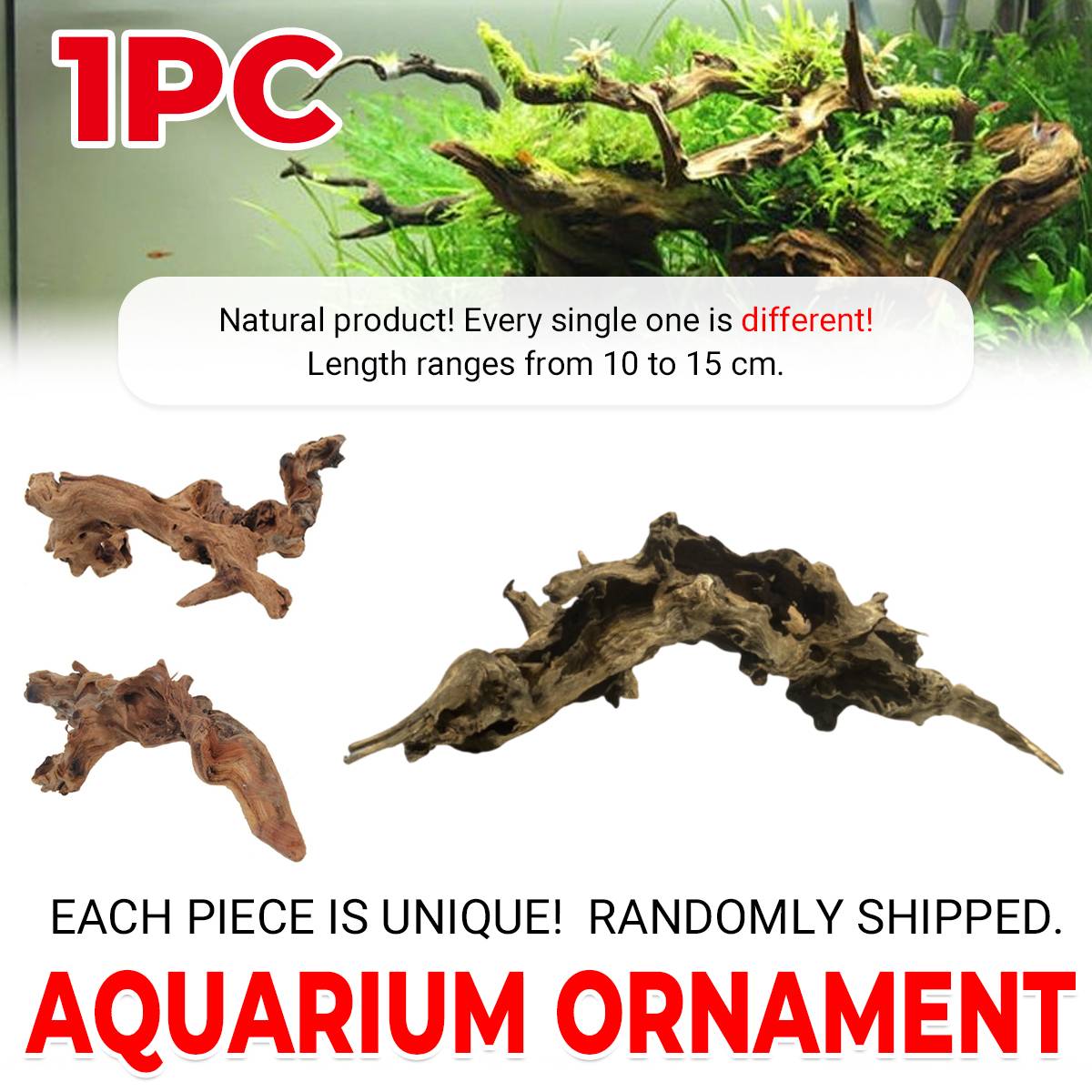 Natural Aquarium Driftwood Ornament For Fish Tank