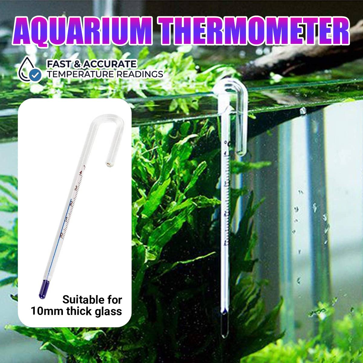Stick-on LCD aquarium thermometer strip