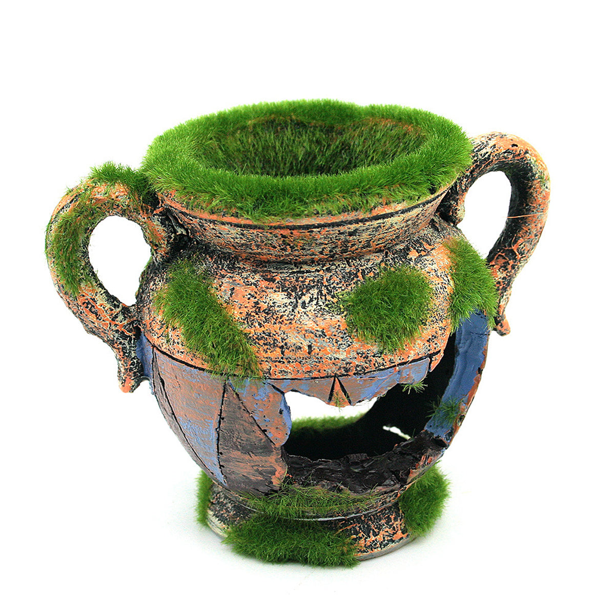Aquarium Moss Vase Resin Fish Tank Decoration With Hiding Spot