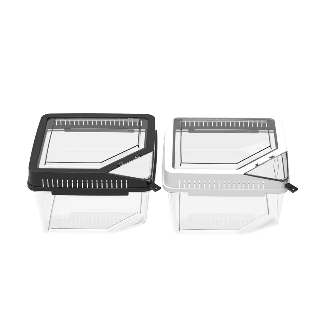Transparent Reptile Feeding Box With Ventilated Lid