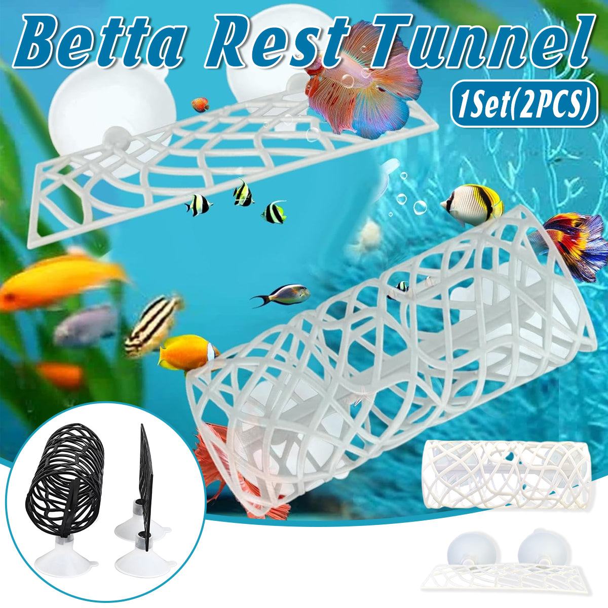 Silicone Fish Hiding Tunnel Aquarium Decoration For Small Fish & Shrimp