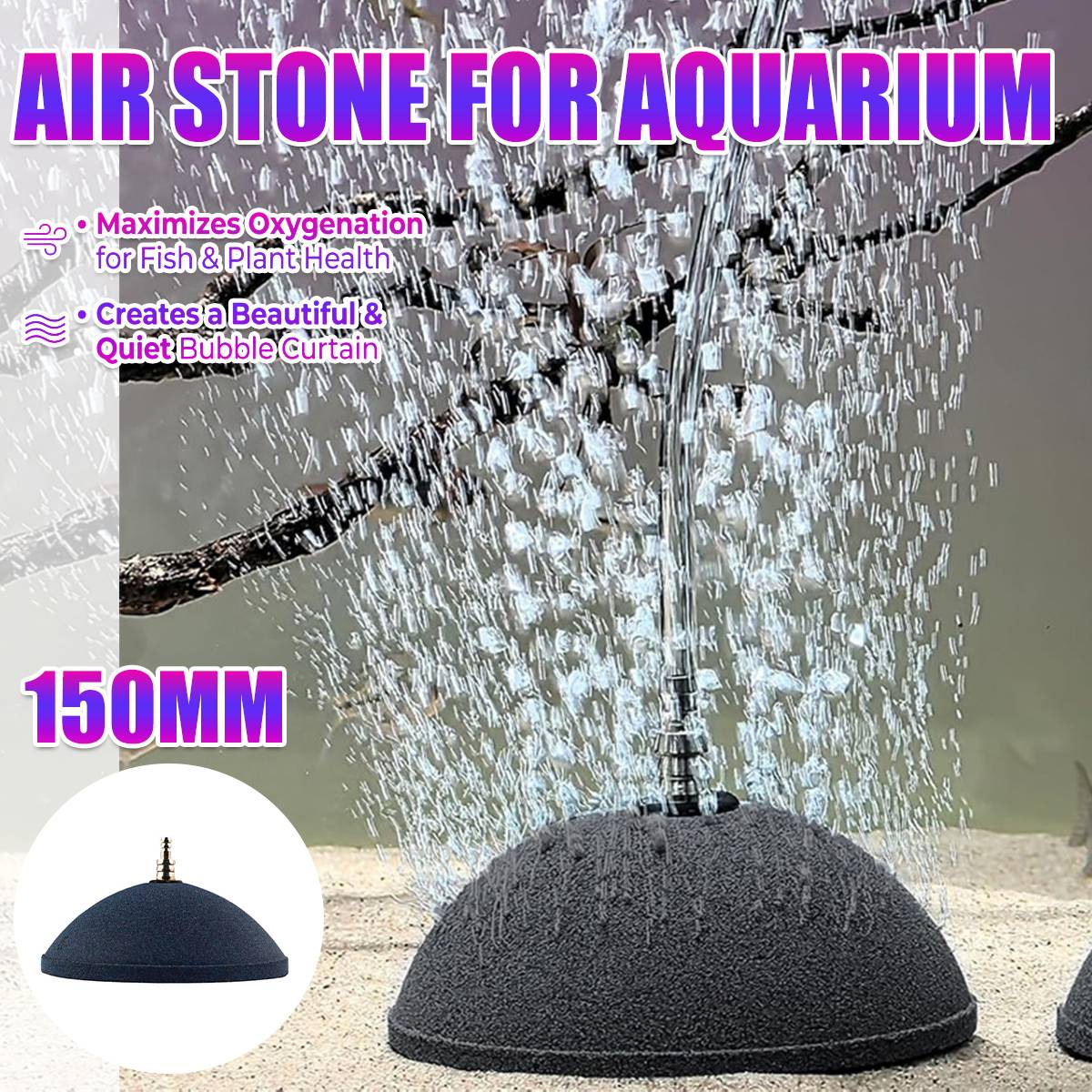 Aquarium Air Stone 150mm Bubble Diffuser