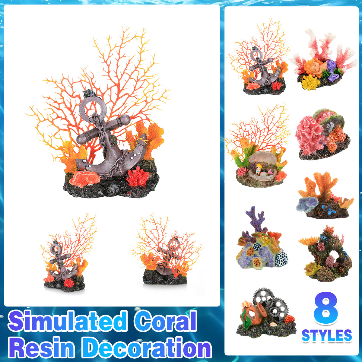 Simulation Coral Aquarium Decoration Resin Reef Ornament