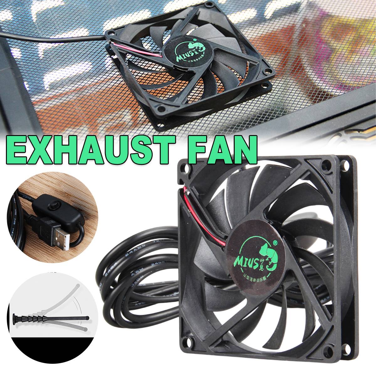 MIUS Reptile Exhaust Fan Quiet Ventilation Fan For Terrarium