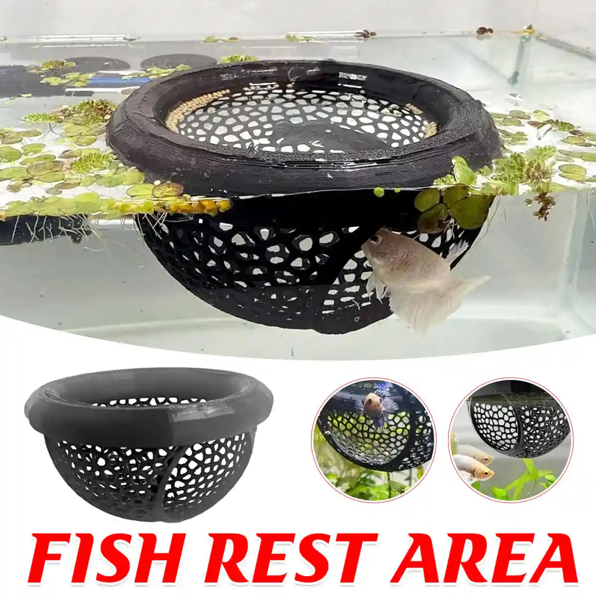Floating Fish Lounge Resting & Hiding Area for Bettas and Small Fish