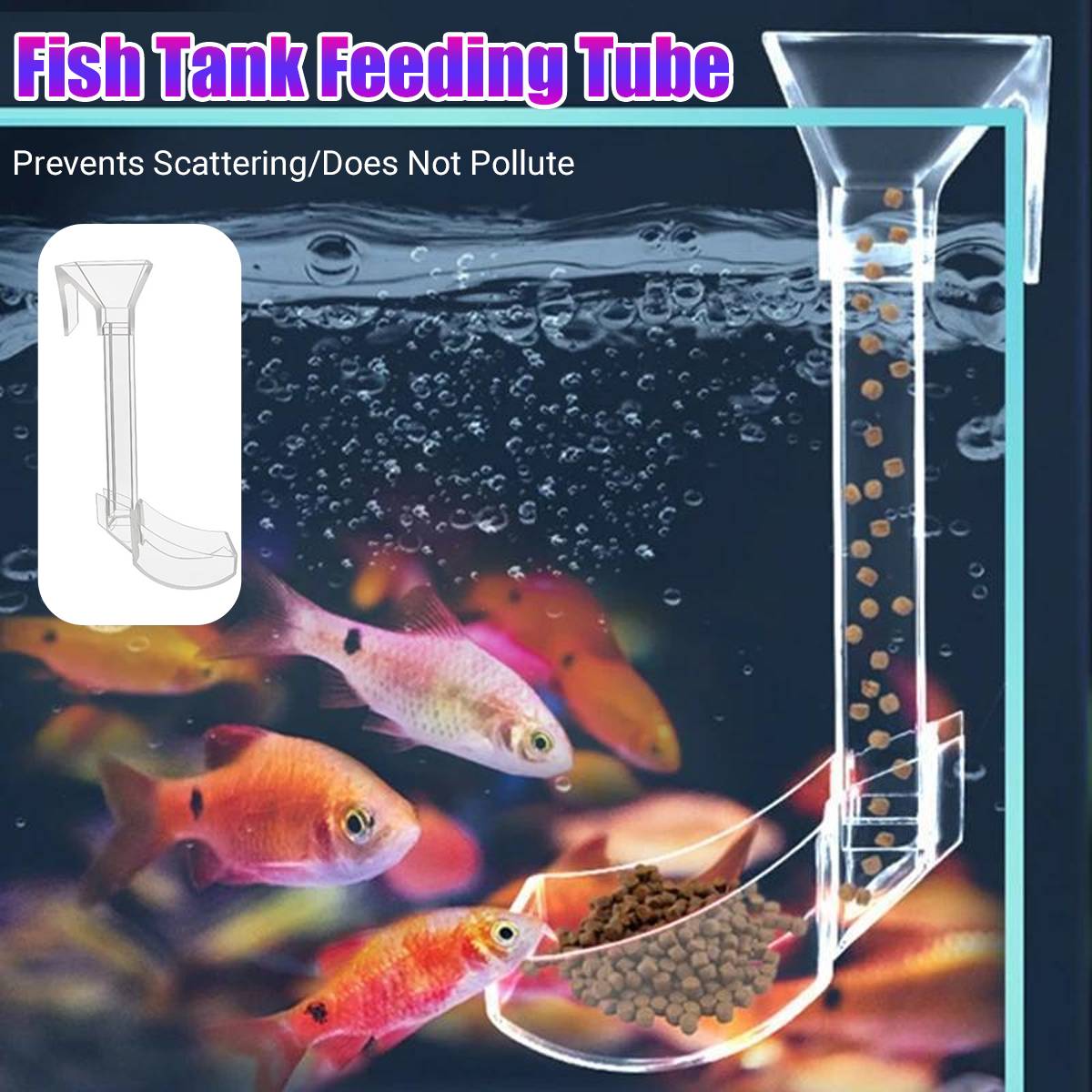 17cm aquarium feeding tube and ring for shrimp – product view 2