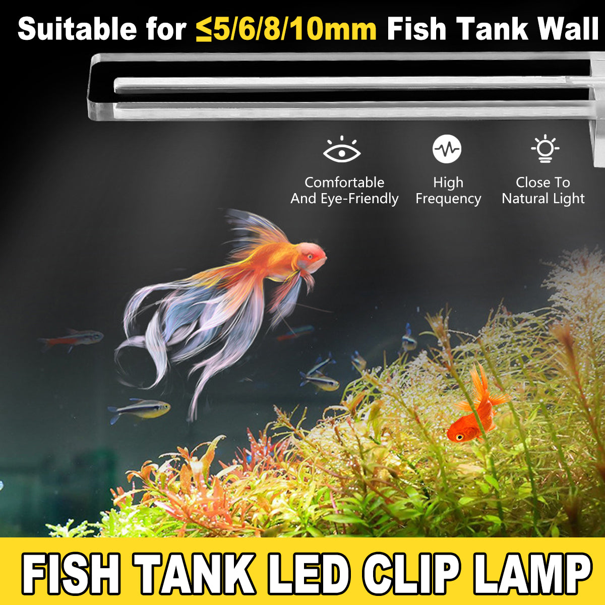 Simple LED Fish Tank Light Clamp Small Aquarium Lamp Lighting for Fish Tanks