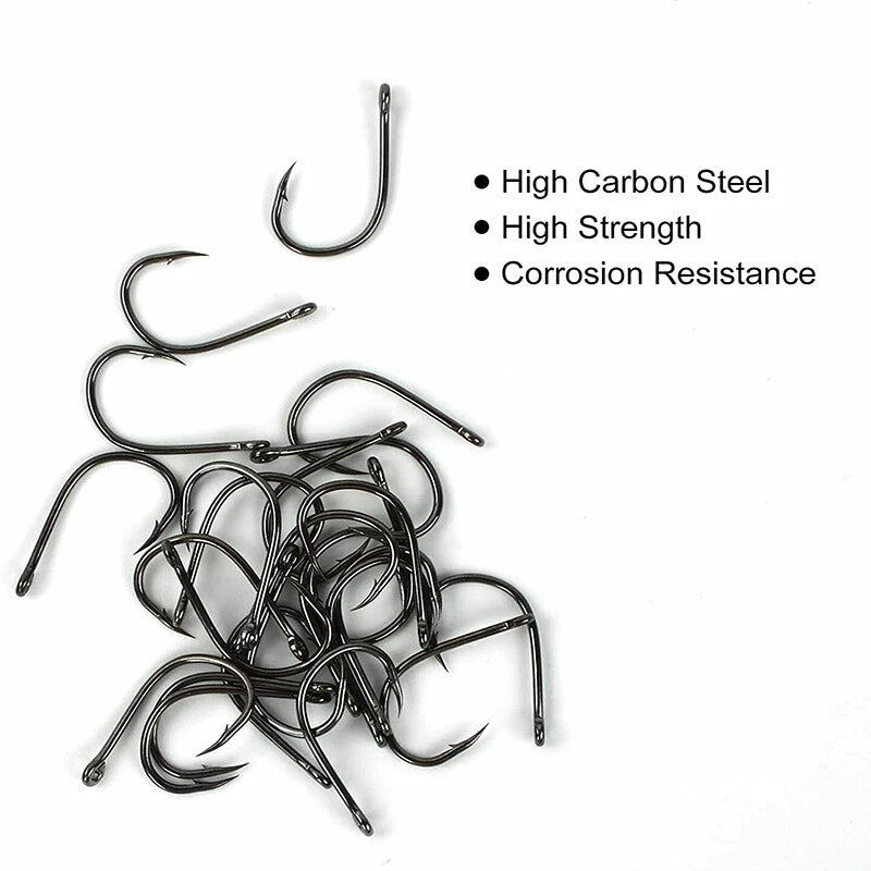100pcs Octopus Fishing Hooks Chemically Sharpened
