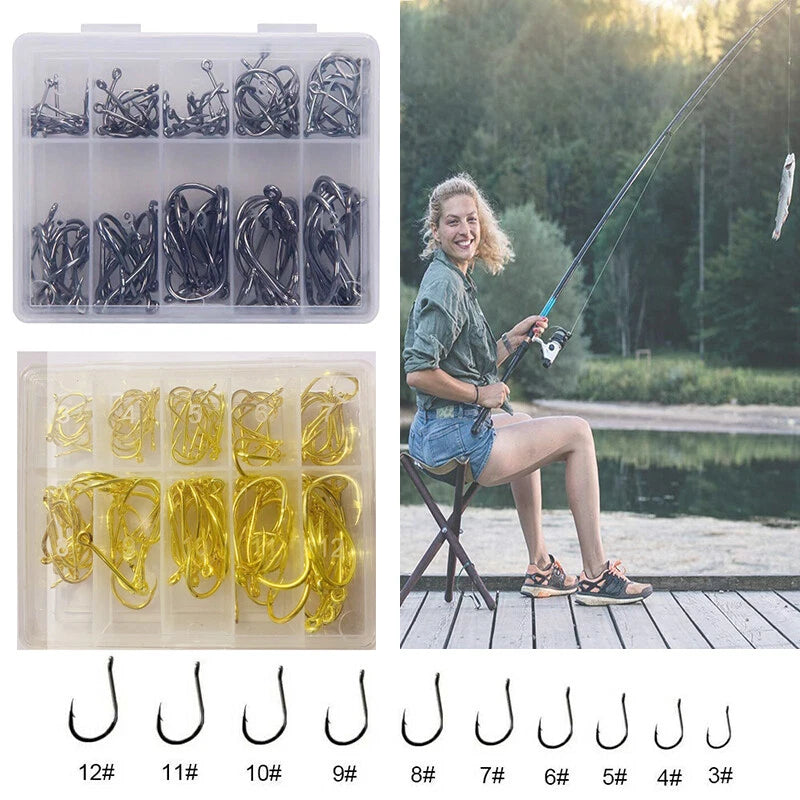 100pcs Octopus Fishing Hooks Chemically Sharpened