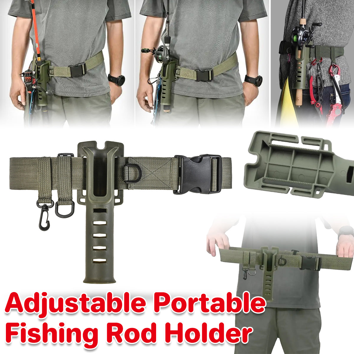 Portable Fishing Rod Holder Waist Belt