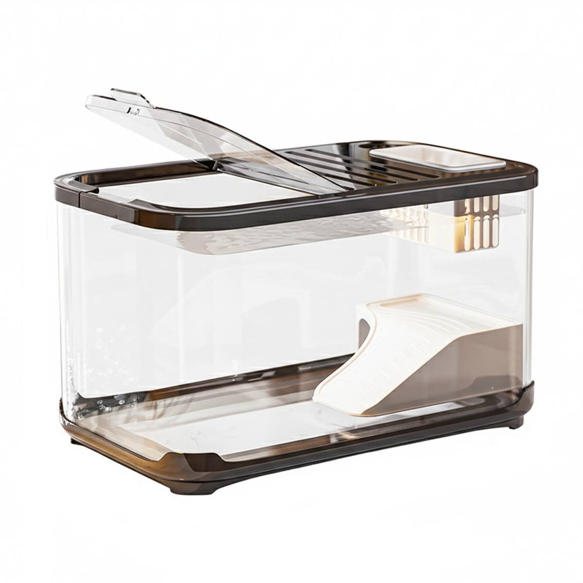 Desktop Glass Fish Tank Aquarium With Lid