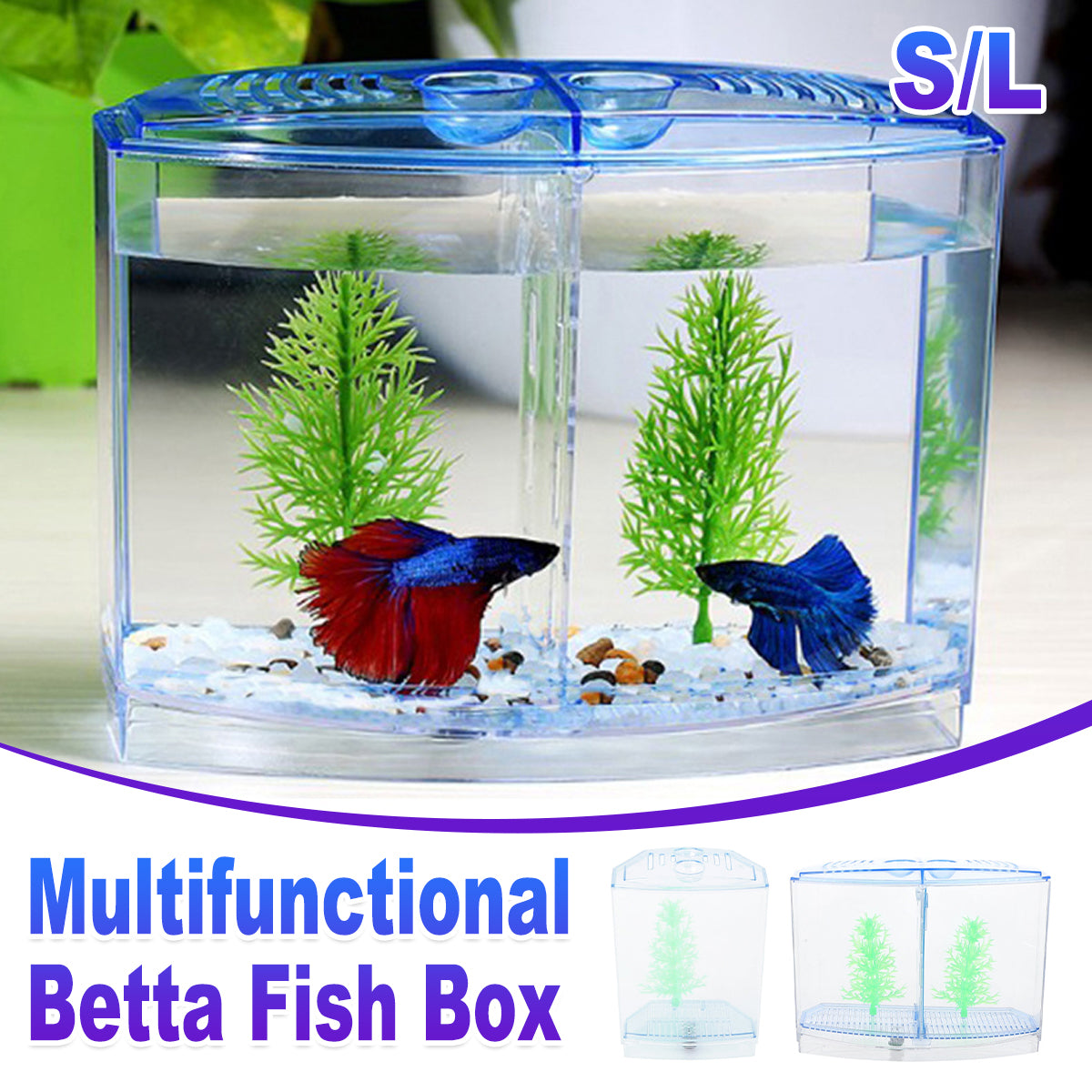 Acrylic Fish Isolation Box Transparent Breeding Tank Divider
