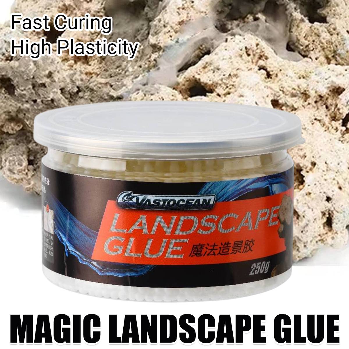 Aquarium aquascaping glue for plants, stone and driftwood – product view 2